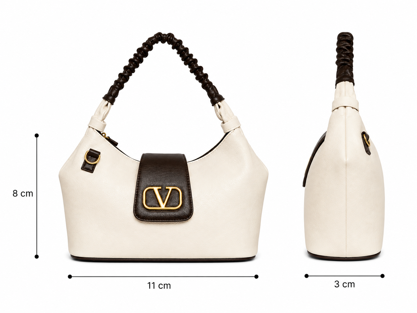 VL Celeste Premium Ruched Shoulder Bag