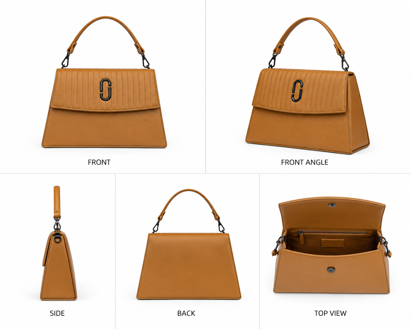 VL Cove Luxury Top-Handle Bag | Premium Tan Quilted Flap Crossbody Satchel