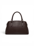 VL Kavron Luxury Dome Handbag | Premium Espresso Snakeskin Tote