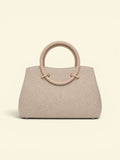 VL Riviera Luxury Woven Handbag | Premium Beige Top-Handle Tote