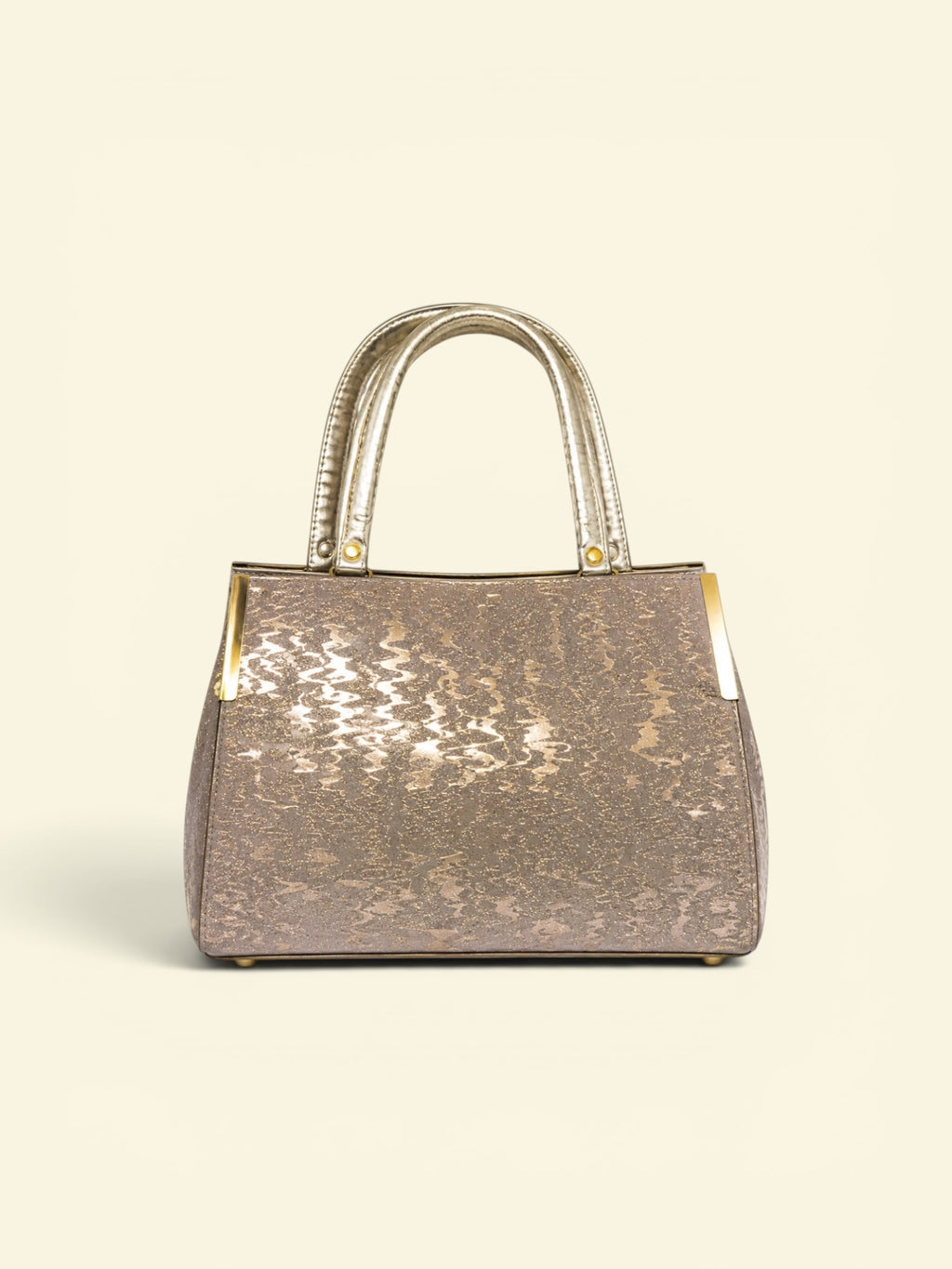 VL Elira Gold Luxury Handbag | Premium Metallic Textured Tote