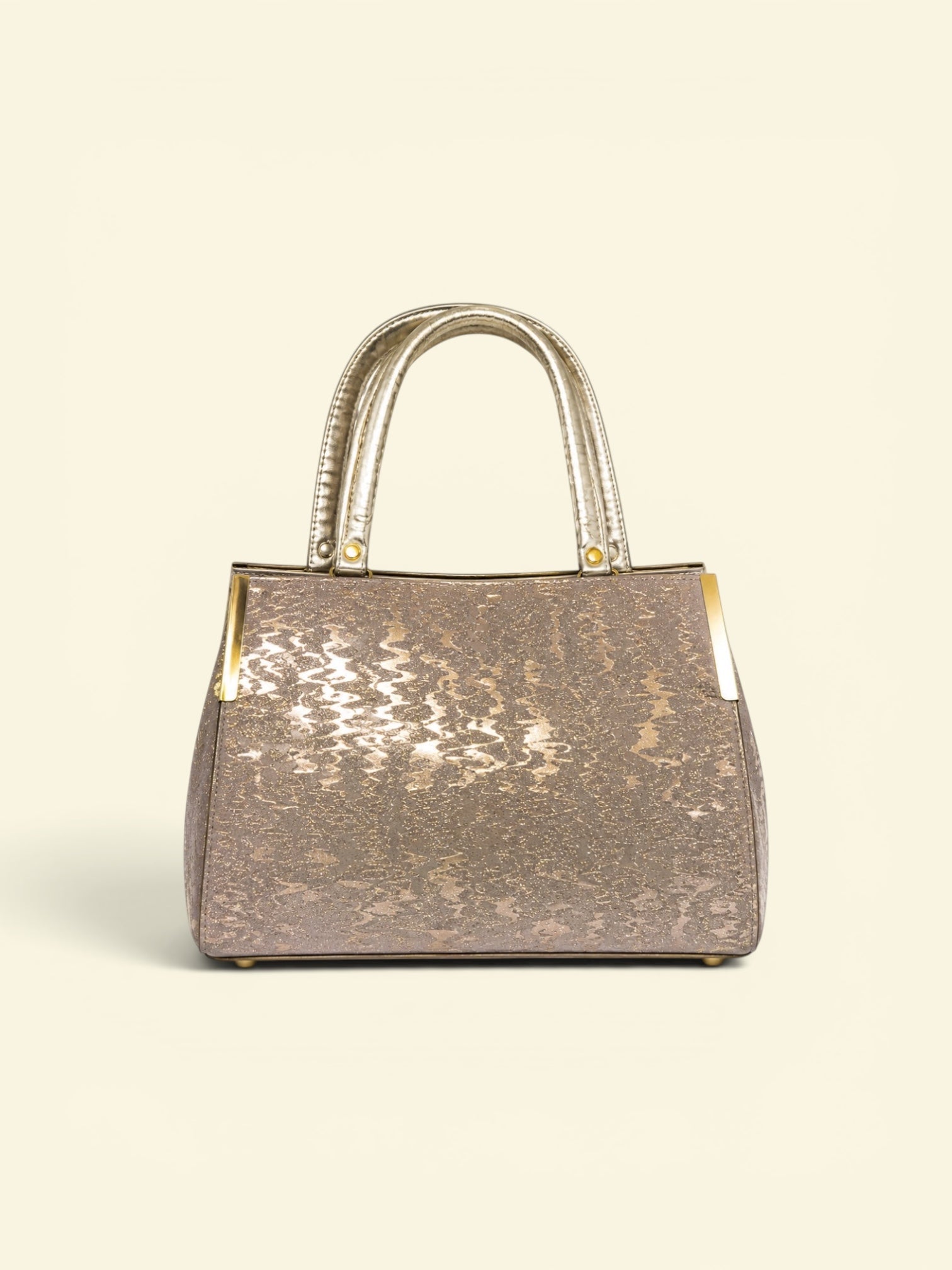 VL Elira Gold Luxury Handbag | Premium Metallic Textured Tote