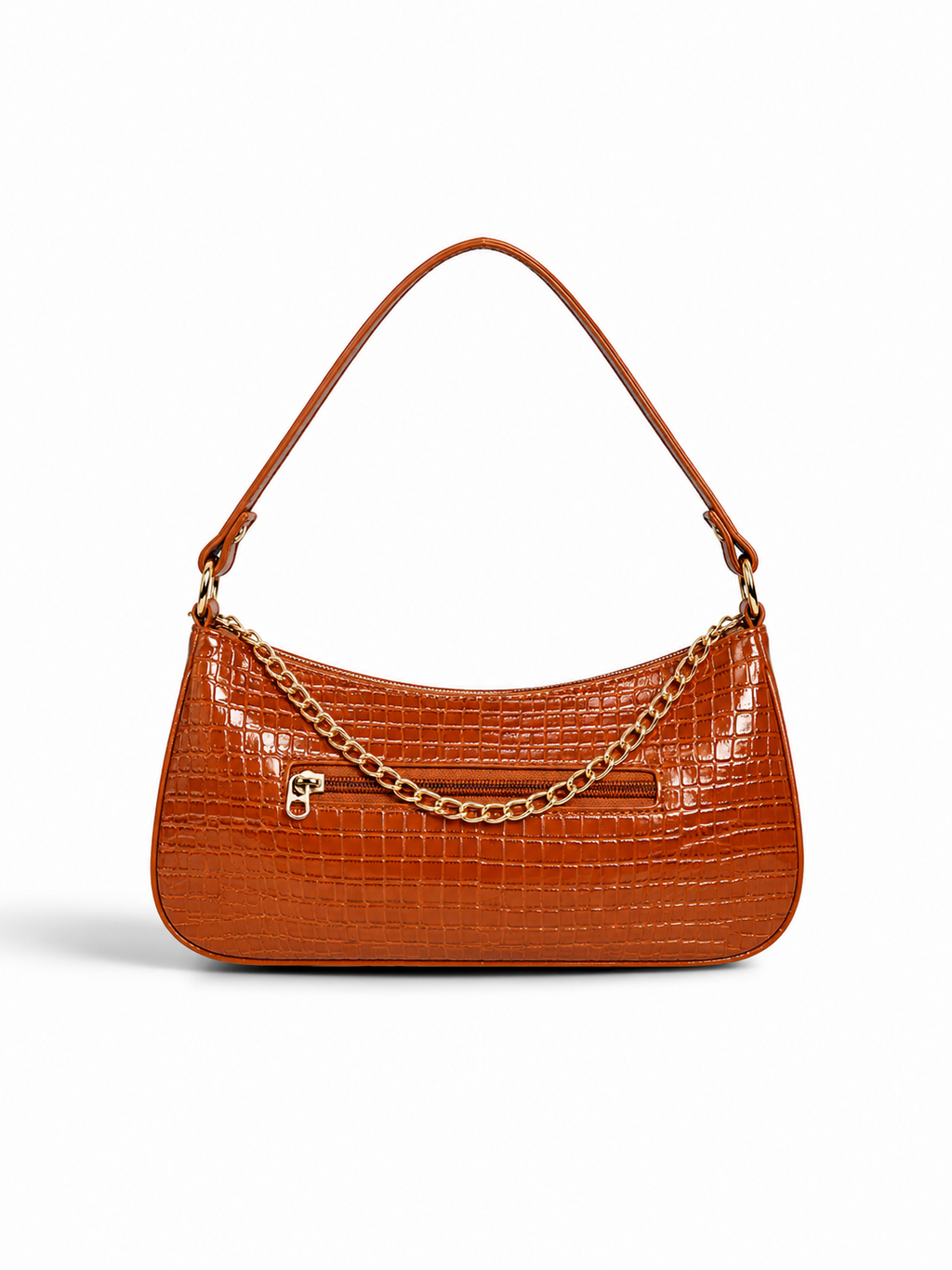VL Ambre Premium Croc-Embossed Shoulder Bag