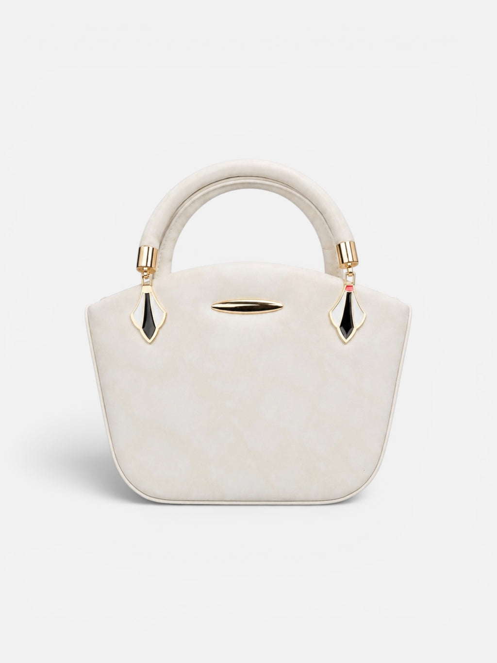 VL Ivoria Premium Sculpted Top-Handle Handbag
