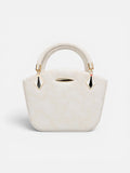 VL Ivoria Premium Sculpted Top-Handle Handbag