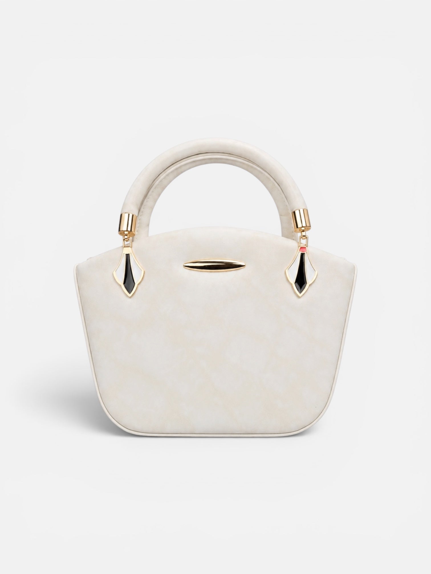 VL Ivoria Premium Sculpted Top-Handle Handbag