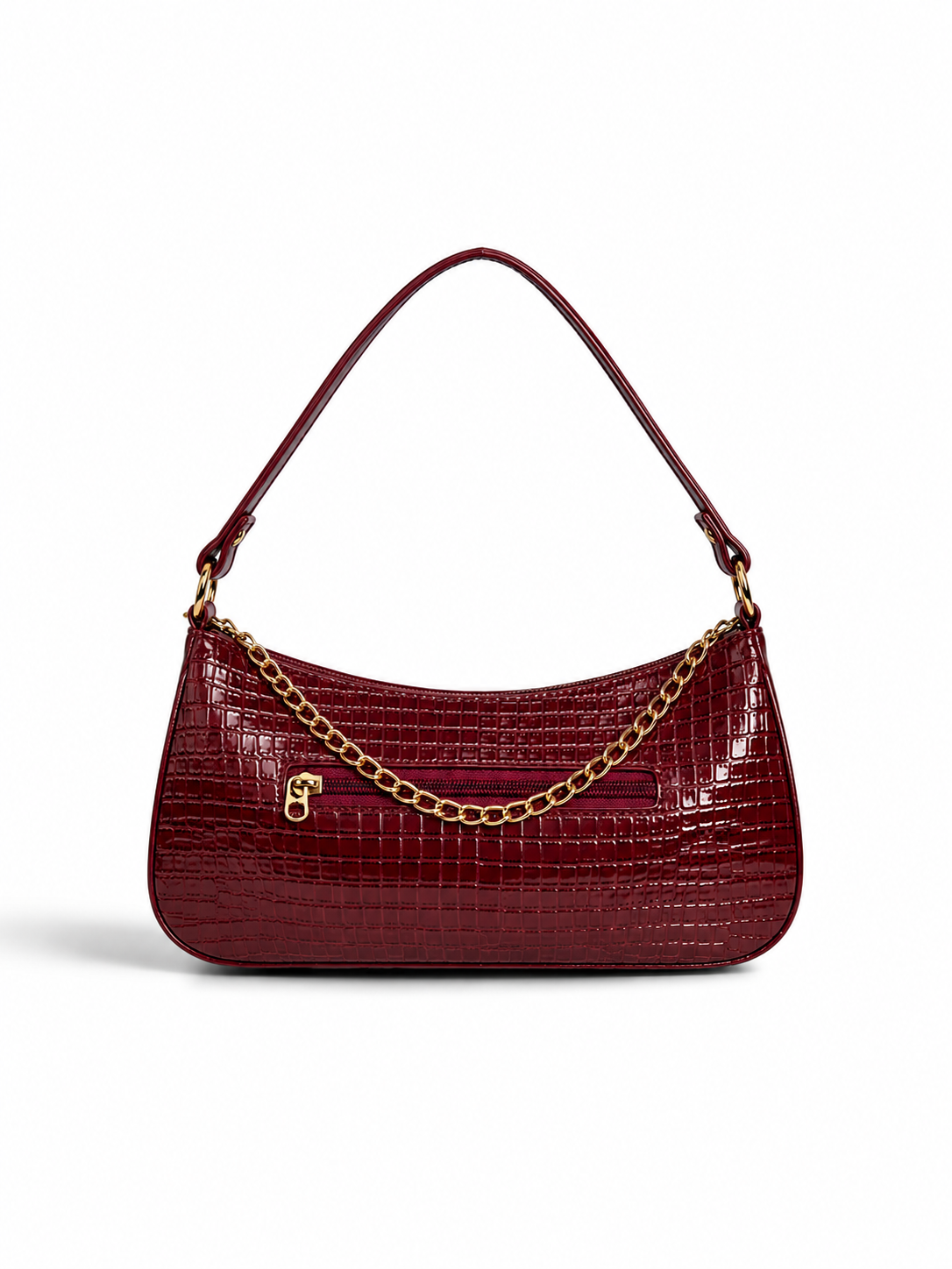 VL Morlet Premium Croc-Embossed Shoulder Bag